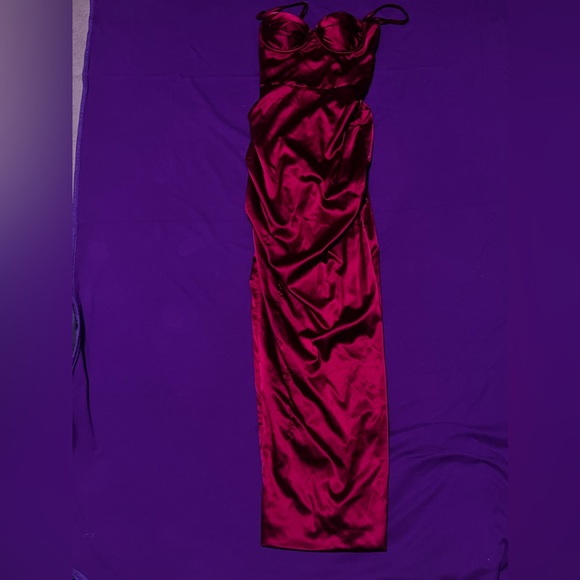 Red Satin Dress - Picture 4 of 5